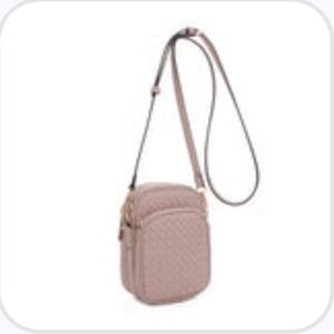 Mali + Lili Josie One Woven Crossbody Camel NWOT